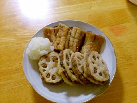 旬の秋刀魚でレンコンはさみ揚げ焼きにして!!